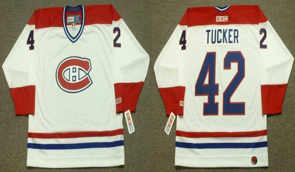 2019 Men Montreal Canadiens #42 Tucker White CCM NHL jerseys->montreal canadiens->NHL Jersey